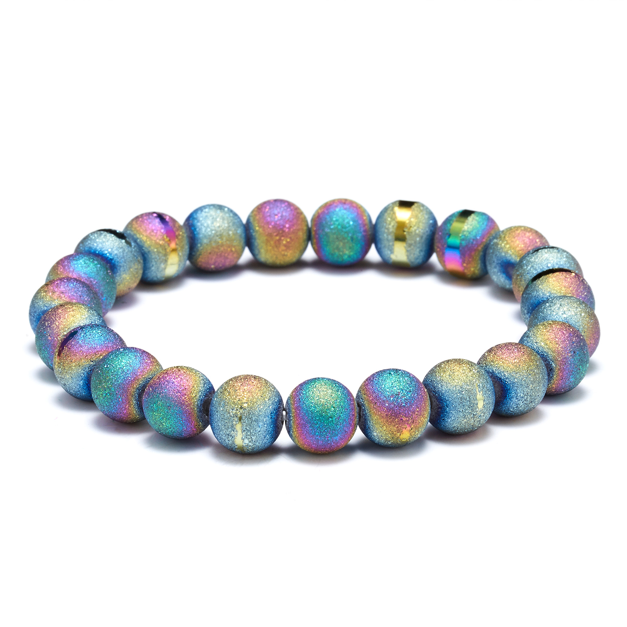 rinhoo fashion frosted beaded bracelet multicolor round matte